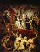 Peter Paul Rubens maria av medicis ankomst till hamnen i marseilles efter gifrermalet med henrik iv av frankrike Spain oil painting artist